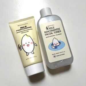 Bundle 2pc New Korean BONNYHILL Rice Foam Cleanser + Facial Toner Niacinamide